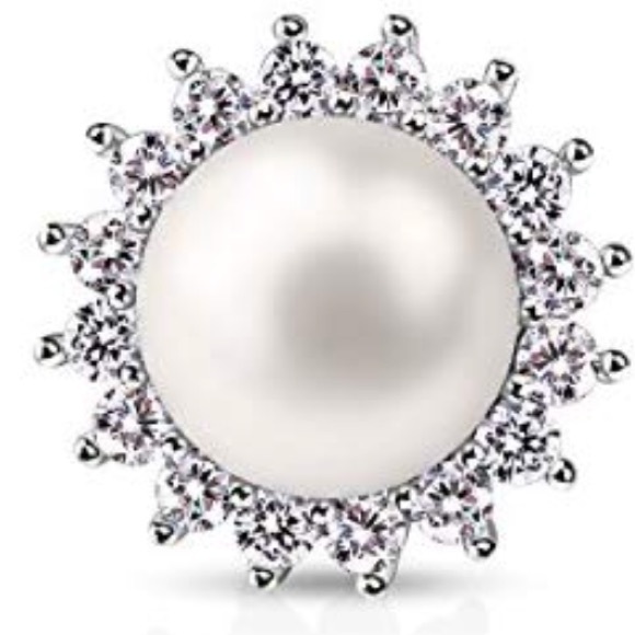 SunFlower  Pearl Stud Earrings 925 Sterling silver - Picture 3 of 5